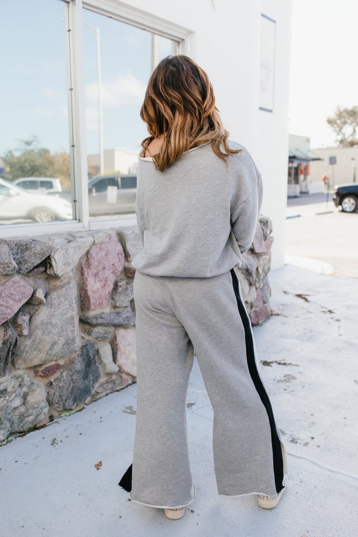 Airplane Mode On Pants In Grey & Black - Reg & Curvy - Macoma Boutique210 Other Bottoms