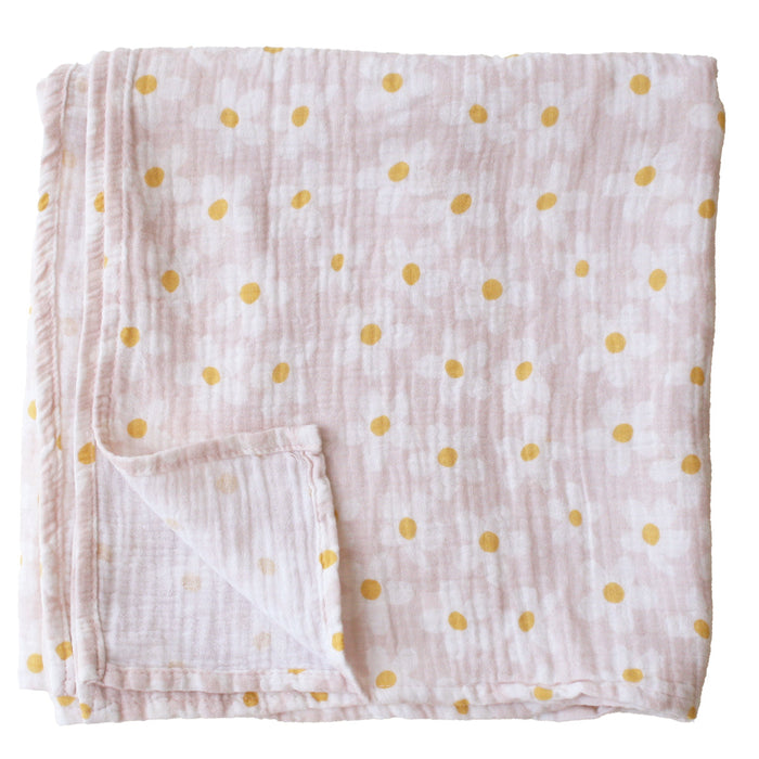 Alimrose Muslin Swaddle — Large Daisies