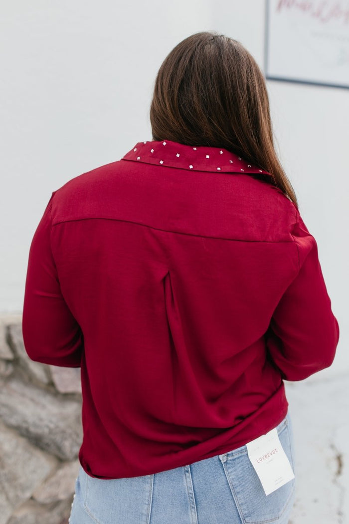 BLACK FRIDAY DEAL: Chic Essence Top In Wine - Macoma Boutique120 Long Sleeve