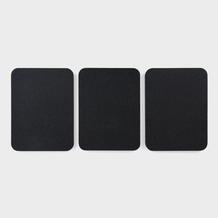 Marena Recovery style BLF breathable lipo foam 3 pack in black, shown from the top.