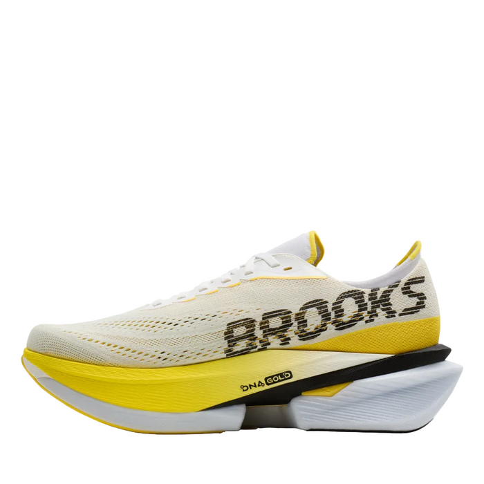 Brooks Women's Hyperion Max 4 Running Shoes in White/Cyber Yellow/Black AW26