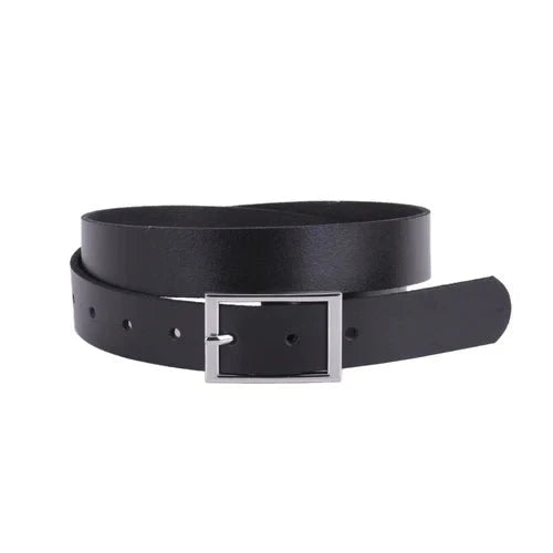 Classic Rectangle Buckle Leather Belt In Black - Macoma Boutique310 Accessories/Jewelry