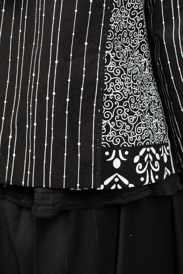 CN Jacket Black/White Patchwork Print