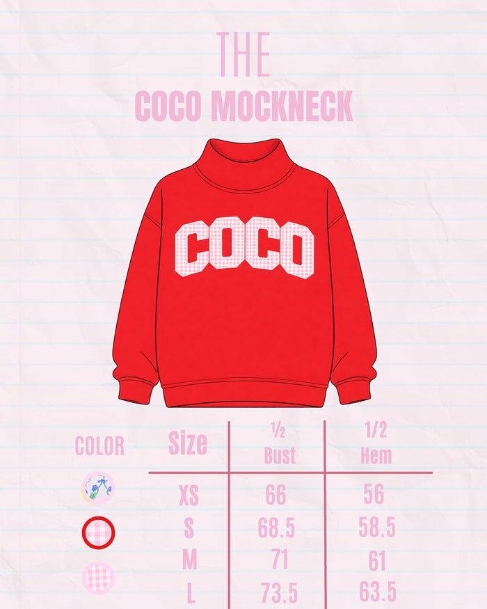 Coco Mockneck - Cherry Gingham