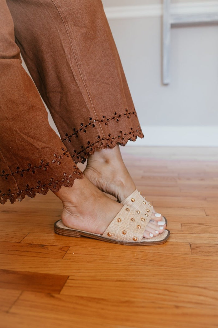 Corky's Raffia With Studs Come Aboard Sandals - Macoma Boutique305 Flats