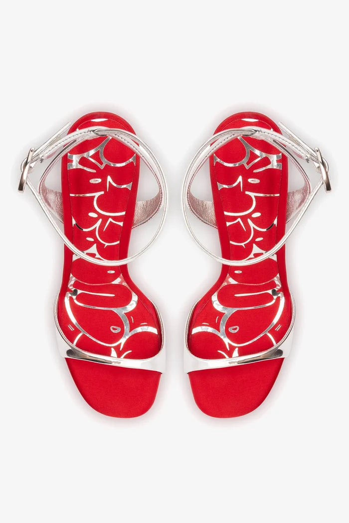 Freya Sandal Silver Specchio Sandal Larroudé