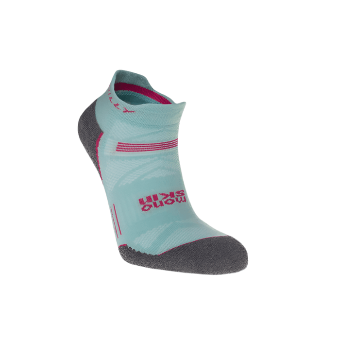 Hilly Accessories Hilly Supreme Socklet Med Running Socks in Aquamarine/Grey Marl SS25 - Up and Running