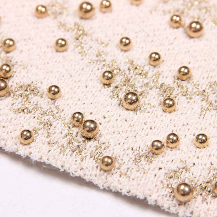 Knitted Halter Cropped Tops for Women Knit Tank Tops With Nail beads