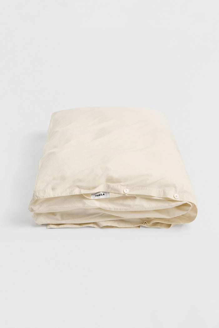 Percale King Duvet Cover Winter White