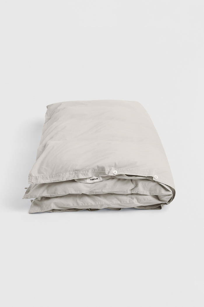 Percale King Duvet Soft Grey