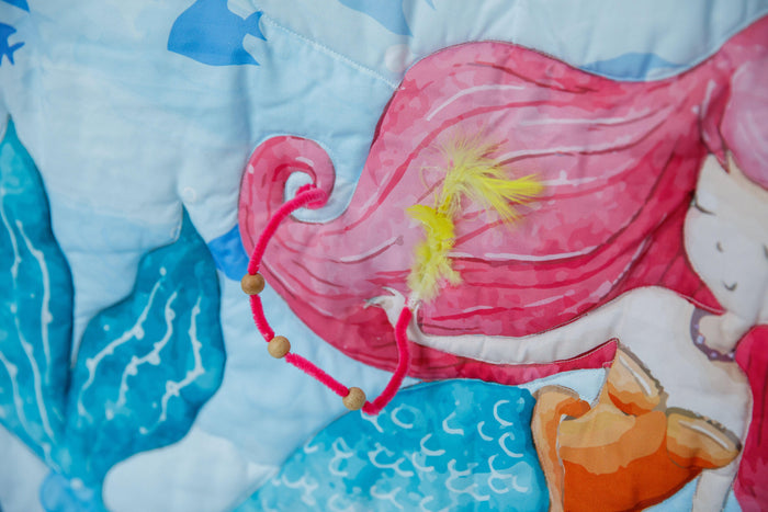 PRE ORDER | Sensory Play Mat with Ocean & Mermaid Theme - 52x72 Inches - Bombay Toy Company