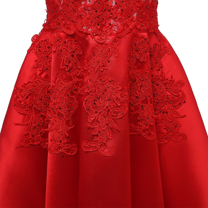 sd-hk Red Prom Dress Sleeveless Bodycon Bridesmaid Dress