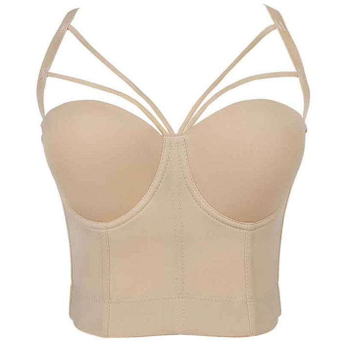 Sexy Cut Cross Strappy Gothic Bustier Tops Caged Cropped Top
