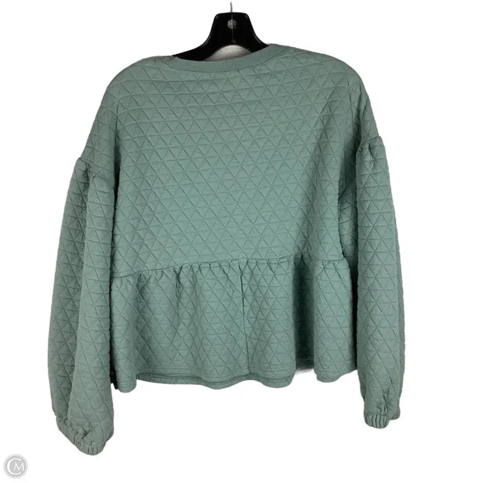 Sweatshirt Crewneck By New In In Green, Size: L