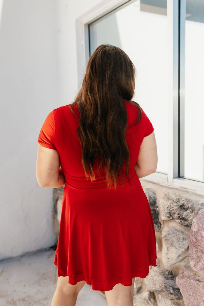 The Madeline Dress In Red - Reg & Curvy - Macoma Boutique250 Dresses