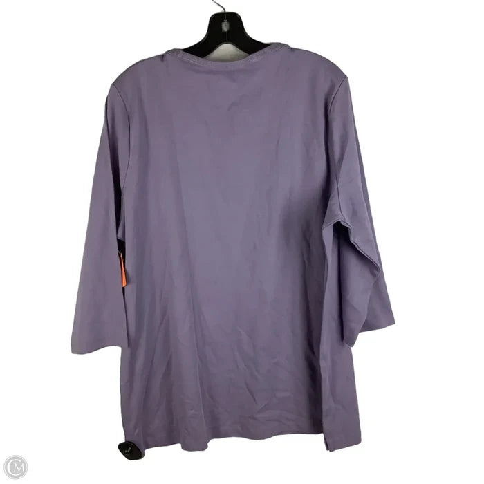 Top Long Sleeve Basic By L.l. Bean In Purple, Size: 2x