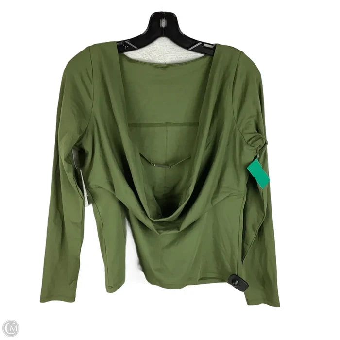 Top Long Sleeve By Abercrombie And Fitch In Green, Size: L