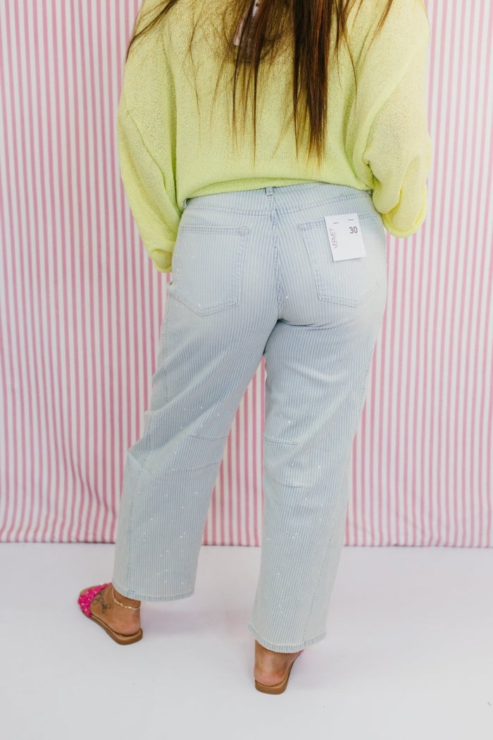 Vervet Coastal Splash Barrel Jeans - Macoma Boutique170 Denim