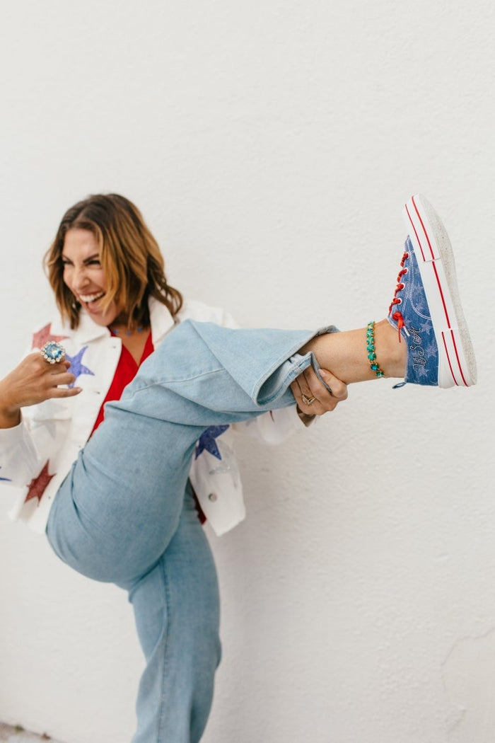 Very G Dark Denim Aman Usa Sneakers - Macoma Boutique301 Sneakers