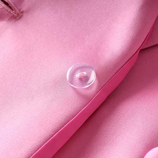 Women Loose Pink Set fit Blazer + Bra + Mini Skirt 3 Pieces Suit