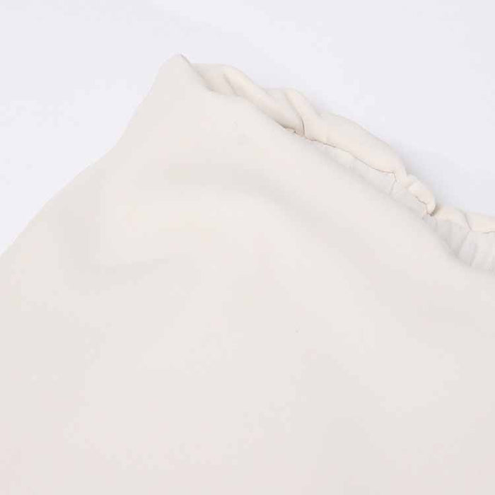 Women White Off-Shoulder Blazer Long Sleeves Coat