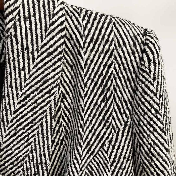 Women's Herringbone Coat Double Breasted Fashion Coats