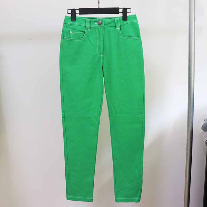 Women's Skinny Jeans Slim Fit Jeans & Denim Pants Blue Green Color