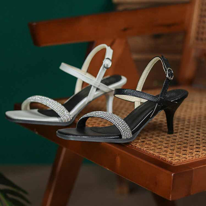 Women's Strappies Low Heel Pump Sandals Heels