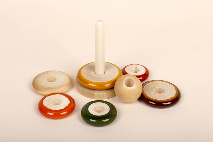Wooden Ring Stacker | Handcrafted, Eco-Friendly Montessori Toy