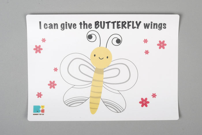 Play Dough Mat | I can give the BUTTERFLY wings | Reusable - Bombay Toy Company