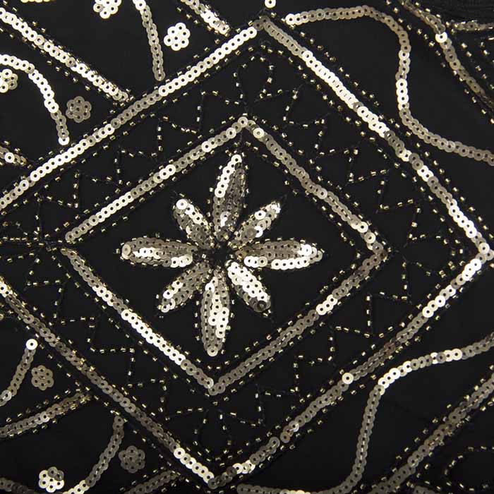 1920s Gatsby Dress Long Fringe Flapper Dress 20s Sequins Beaded Dress