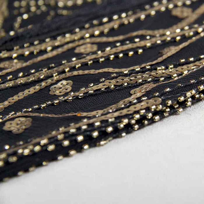 1920s Gatsby Dress Long Fringe Flapper Dress 20s Sequins Beaded Dress