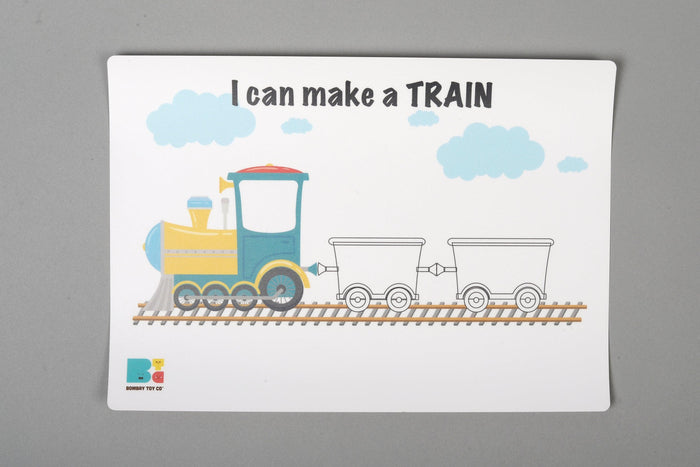 Play Dough Mat | I can make a Train | Reusable - Bombay Toy Company