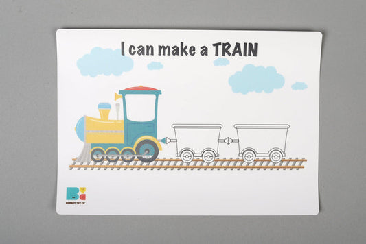Play Dough Mat | I can make a Train | Reusable - Bombay Toy Company
