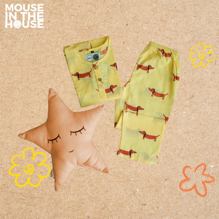 A Dog's Life (Yellow)- Unisex Nightdress