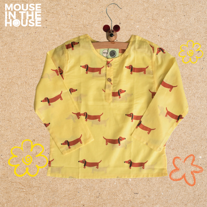 A Dog's Life (Yellow)- Unisex Nightdress
