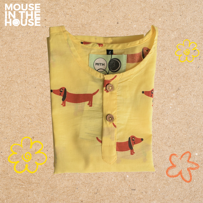 A Dog's Life (Yellow)- Unisex Nightdress