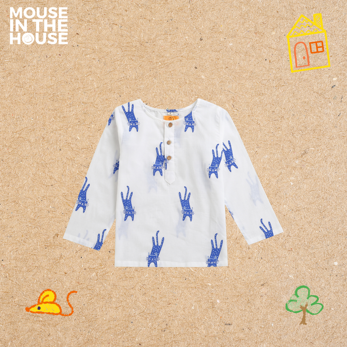 A MAGNIFICIENT CAT- UNISEX NIGHTWEAR (Blue)