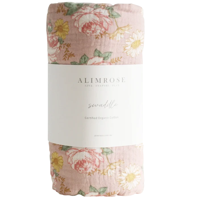 Alimrose Muslin Swaddle — English Garden