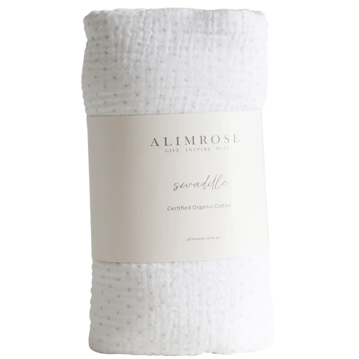 Alimrose Muslin Swaddle — Grey Spot