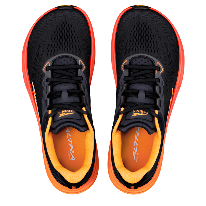 Altra Men's Torin 9 Running Shoes in Black/Orange Pop/Fiery Coral AW26