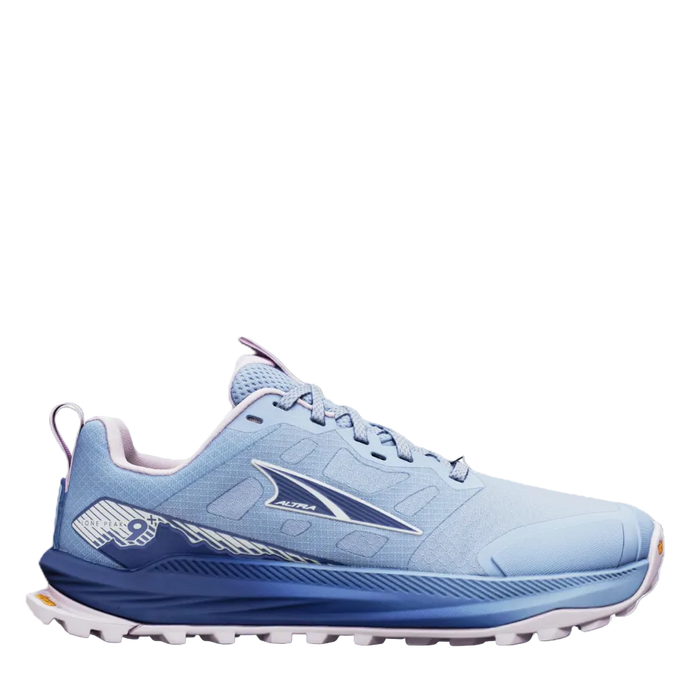 Altra Women's Lone Peak 9+ Trail Running Shoes in Rain Washed/Oceana/Orchid Ice, side view