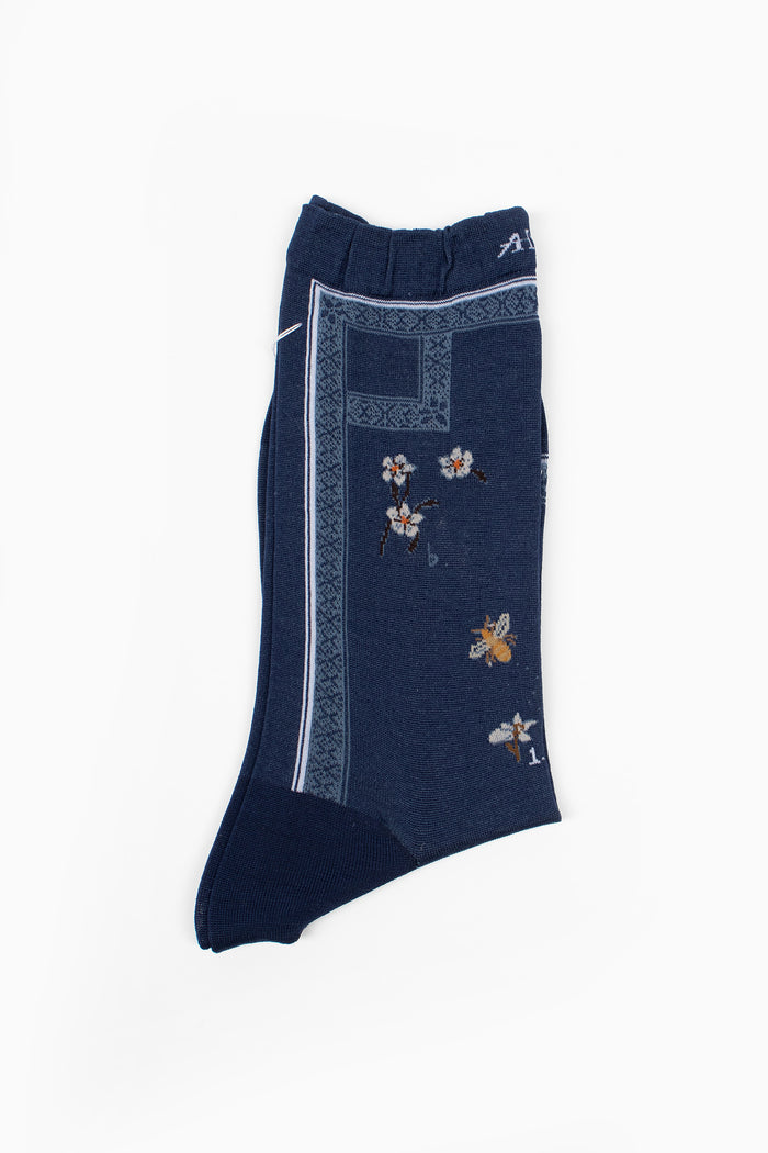 AM-801 Botanical XVI Socks Blue