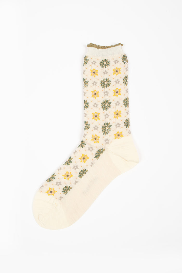 AM-807 Kaleidoscope Socks Ivory