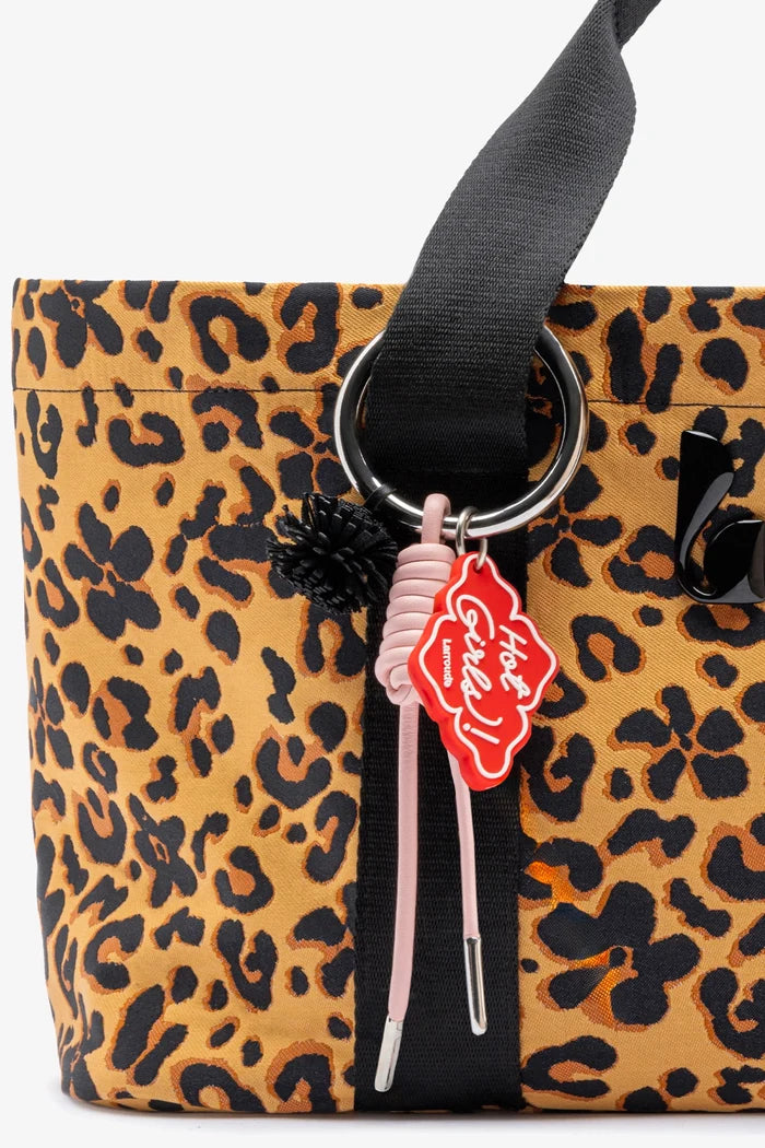 Americana Tote Bag In Leopard Jacquard Handbag Larroudé