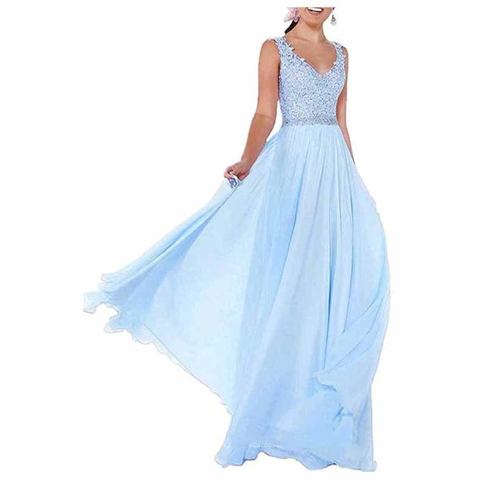 Applique Bridesmaid Dresses Sleeveless Wedding Guest Dresses for Women Evening Party