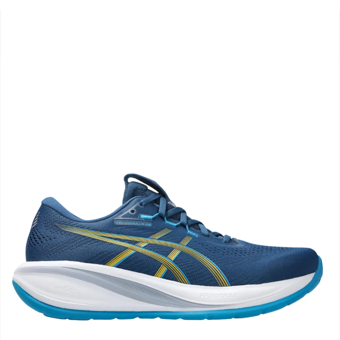 ASICS Men's GEL-CUMULUS 28 Running Shoes in Twilight Blue/Yamabuki SS26