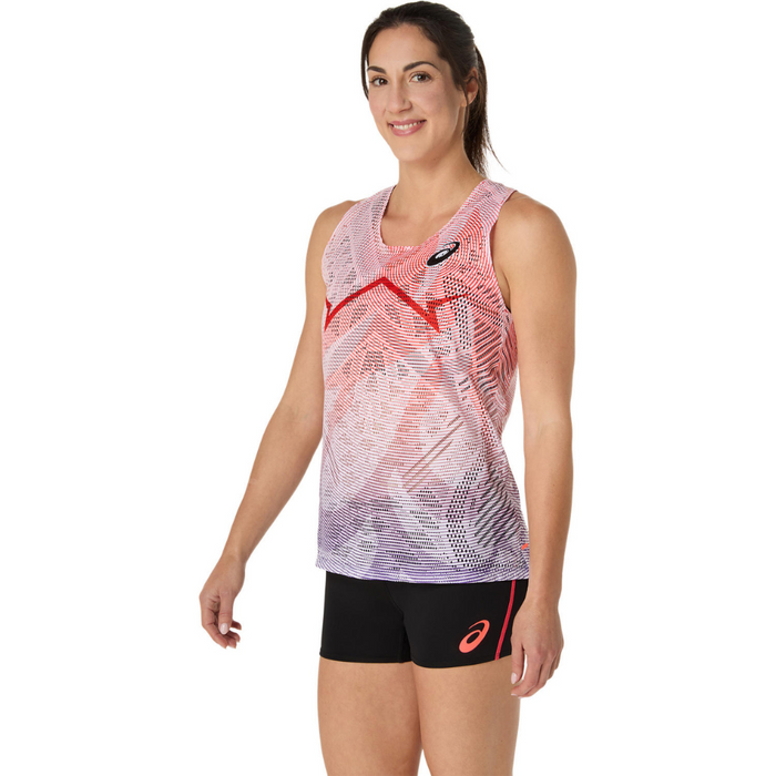 ASICS Women's Metaspeed Running Singlet in Flash Red AW25