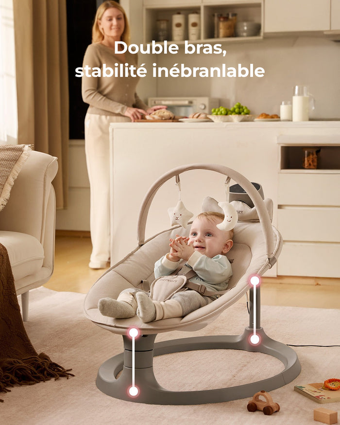 Balancelle électrique pour bébé 2-en-1 Momcozy