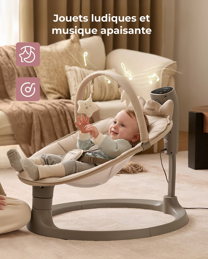 Balancelle électrique pour bébé 2-en-1 Momcozy